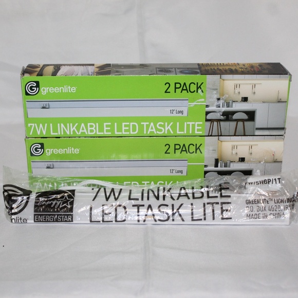 greenlite 2 pack(2) 7w Linkable LED Task Lite.  Set of 4 - Picture 2 of 6
